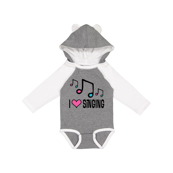 Inktastic Choir Singer Music I Love Singing Girls Long Sleeve Baby Bodysuit