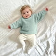 thumbnail image 6 of HAiming Kids Sweaters Long Sleeve Ribbed Knit Solid Color Casual Pullover Undershirts Fall Winter Going out Sweatshirts, 6 of 9