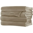 Sunbeam Velvet Plush Twin Heated Blanket, Mushroom