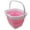 White/Pink, variant on SAMMART 10L (2.6 Gallon) Collapsible Rectangular Handy Basket/Bucket