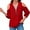 Red, variant on Cold Shoulder Women Solid Color V-neck Zipper Blouse Off Shoulder Summer Tops