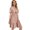 Apricot, variant on Women's V-Neck Short Sleeve Dress in 100% Polyester Fabric Desirable Full Size Everyday Style with Easy Care and Comfort