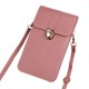 thumbnail image 1 of Bolsos cruzados pequeños para mujer, bolsos de cuero para teléfono móvil, cartera con cremallera, rosa oscuro, 1 of 5