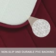 thumbnail image 6 of PiccoCasa Memory Foam Bath Rug Set for Bathroom, 2 Piece Set Includes Bath Rug 32"x 20",  U-Shaped Toilet Floor Mat 24"x 20", Burgundy, 6 of 8