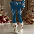 thumbnail image 2 of Outfmvch Christmas Leggings Pattern Leggings for Women Snowflake Leggings Fluffy Tights Barrel Pants Fleece Tights for Women Straight Leg Pants Women Mint Green 2xl, 2 of 4