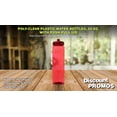 thumbnail image 4 of 10 Poly-Clear Plastic Water Bottles Set, 32 oz. - Durable, Leak-Resistant, Push-Pull Lids - Trans Red, 4 of 5