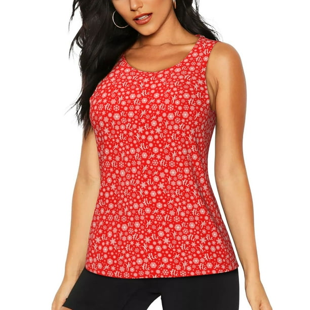 Fotbe Hohoho4 Blusas Sin Mangas para Mujer – Estilo Casual, Corte Suelto, Slim-Fit, Cuello Redondo Deportivo, Tops de Verano para Gimnasio y Yoga-Small