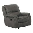 thumbnail image 5 of Furniture of America Caddo Upholstered Fabric Dark Gray Glider Recliner, 5 of 5