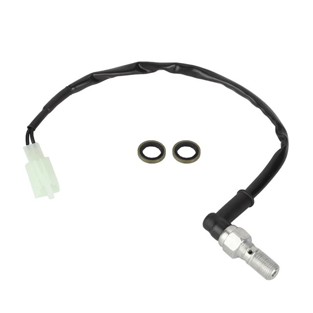 Interruptor de luz de freno de motocicleta de una sola línea universal, rosca M10 x 1,00 mm, compatible con modelos 640, 690, 950, 990