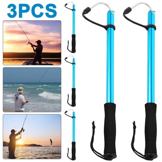 5 Uds 116cm Telescópico Retráctil Pez Garfio Hielo Mar Pesca Gancho Pinza