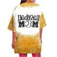 thumbnail image 5 of DeHolifer T Shirt for Women Short Sleeve Crewneck Baseball Mom Loose Casual Printed T Shirt Summer Fashion Sport Tee Tops Yellow XL, 5 of 5