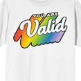 thumbnail image 2 of Pride You Are Valid Men's White T-Shirt-Medium, 2 of 4
