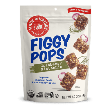 Pack of 6, Made In Nature Cranberry Pistachio Figgy Pops, 4.2 oz