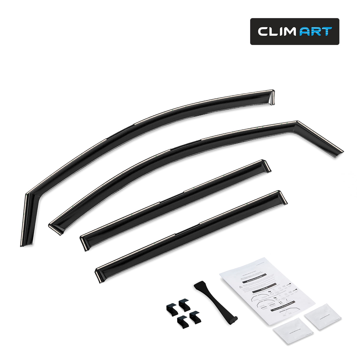 CLIM ART in-Channel Incredibly Durable Rain Guards for GMC Acadia 2024-2026, Original Window Deflectors, Vent Window Visors, Vent Deflector, 4 pcs. - 624454