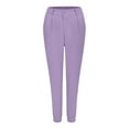 thumbnail image 5 of GILIGEGE 2 Piece Sets for Women Women's Fashionable and Casual Solid Color Suit Trousers Set Purple Xl, 5 of 6