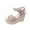 Beige, variant on Lovskoo 2024 Women's Boho Wedge Sandals Open Toe Ankle Strap Summer Platform Sandals Beige