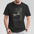thumbnail image 2 of Hunting Camo American Flag Deer Camouflage Back T-Shirt – Outdoor Sports Tee – Patriotic Hunting Graphic Shirt – Realtree Style Cotton Top for Men, 2 of 3