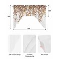 thumbnail image 5 of Eucalyptus Leaves Swag Valances for Windows, Small Curtains Drapes, Brown Summer Botanical Weeping Kitchen Window Curtains Over Sink Rod Pocket Window Treatment Valance for Bedroom/Bathroom 56"x36", 5 of 5