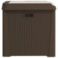 thumbnail image 5 of vidaXL Garden Storage Box with Seat Cushion Brown 125 L PP, 5 of 5