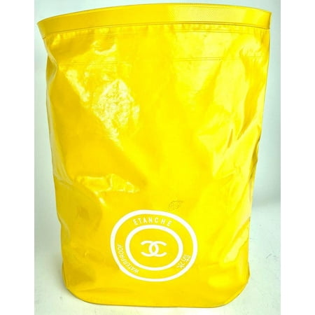 Chanel XL Waterproof Yellow Bucket Large Hobo 19cca69