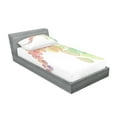 thumbnail image 2 of Ambesonne Fall Fitted Sheet & Pillow Sham Set, Flying Leaves Art, Twin, Multicolor, 2 of 2