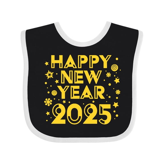 Inktastic Happy New Year 2025 Boys or Girls Baby Bib
