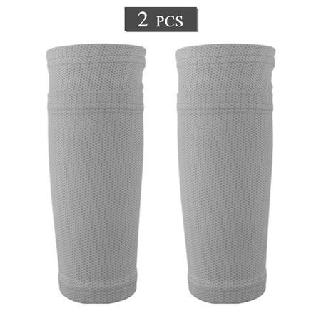 2 PCS Soccer Shin Sleeves Football Calf Socks Breathable Football Protective Sleeves with Pocket for Shin