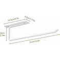 thumbnail image 3 of Paper Towel Holder - Self-Adhesive or Drilling, White Wall Mounted Paper Towel Rack for Kitchen, SUS304 Stainless Steel Kitchen Roll Holder Under Cabinet, 3 of 7
