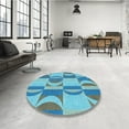thumbnail image 4 of Ahgly Company Machine Washable Indoor Rectangle Transitional Glacial Blue Ice Blue Area Rugs, 4' x 6', 4 of 7