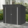 thumbnail image 4 of Clearance Storage Shed, Enyopro 6'x4' Outdoor Storage Sheds, Metal Storage House with Lockable Door, Storage Garden Tool shed for Lawnmower, Bike, Garage, Gray, 4 of 7