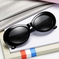 thumbnail image 3 of Gafas de sol blancas, gafas de sol ovaladas de moda, gafas de fotografía divertidas, adecuadas para múltiples escenarios, 3 of 5