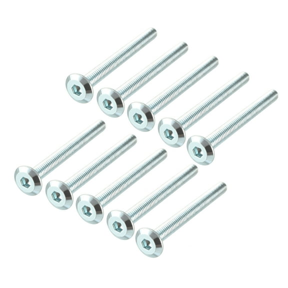 M6x60mm Hex Screw Bolts Carbon Steel Zinc Plated 10 Pack