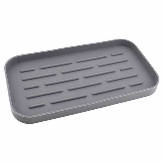Rustproof Dish Drying Rack,Sink Strainer Bar Silicone Outflow Pad Drying Mat Dish Kitchen Thick Counter Deep Grooves Dry Filter Rack