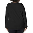 thumbnail image 2 of Just My Size Women's Long-Sleeve V-Neck 100% Cotton T-Shirt, Style OJ043, 2 of 2