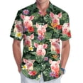 thumbnail image 3 of Camisa de playa con botones para hombre, estampado digital 3D, patrón de pollo, camisa hawaiana para surfear para hombre, camisas casuales de manga corta de talla grande, 3 of 5
