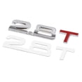 thumbnail image 2 of Unique Bargains Silver Tone Red 2.8T Pattern Car Body Decorative Emblem Badge Sticker Decal, 2 of 2