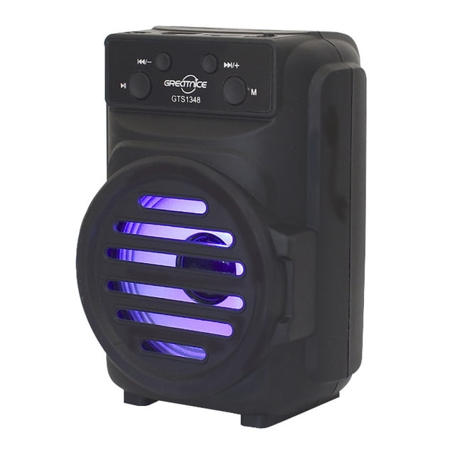Bocina Bluetooth Buytiti 3" Luz LED Negro