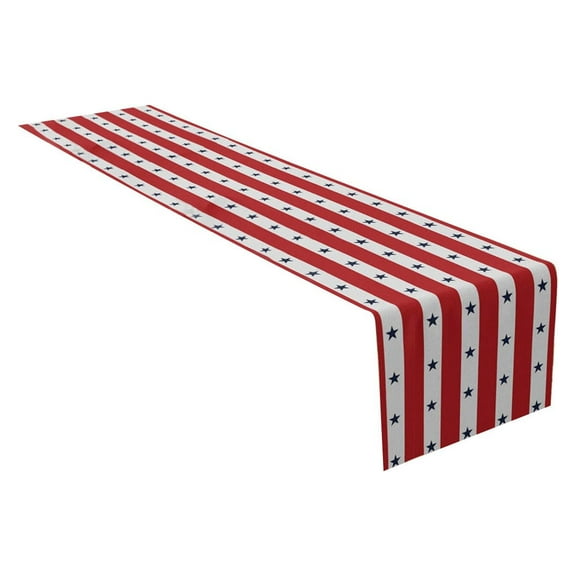 pdqouc 4th July Patriotic Memorial Day Table Runner Independence Day Holiday Kitchen Table Decoration Indoor Outdoor Home Party Decoration Table Runners for round Tables Holiday Party Decor