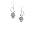 thumbnail image 2 of Delight Jewelry Silvertone Star of David Spinner Open Heart French Earrings, 2 of 4