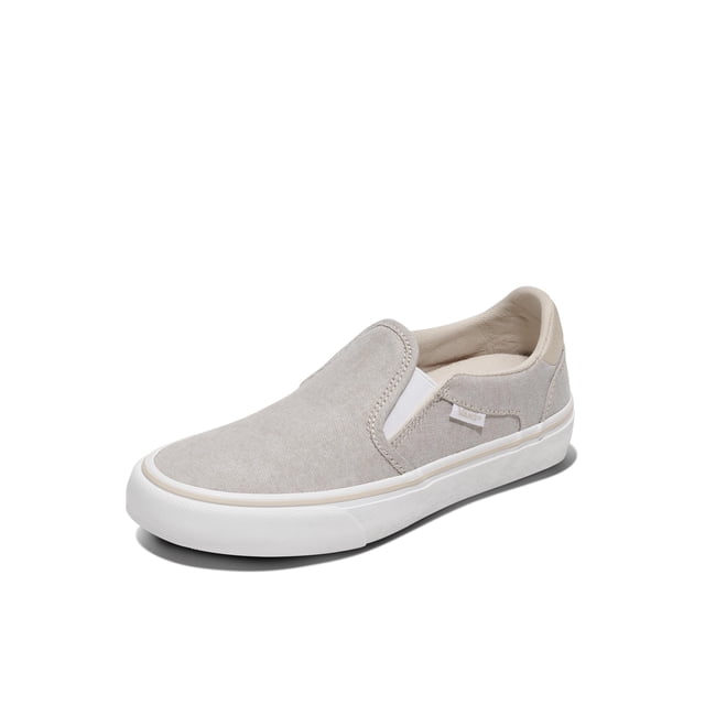 Zapatos Vans Asher Deluxe de lona sin cordones, color marrón, talla 7