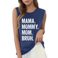 thumbnail image 1 of Camiseta sin mangas con estampado de letras para mujer: camiseta informal de verano con diseño moderno, versátil con vaqueros, fácil de cuidar, 1 of 4