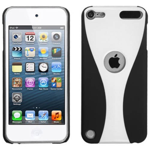 For iPod Touch 5 5th G Hybrid Zebra Fusion Silicone Case Phone Cover Black White 