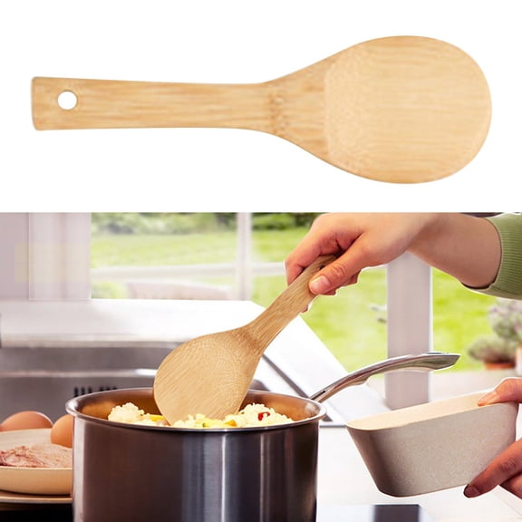 Wooden Rice Spoon for Special Cookers Natural Cooking Spatula and Utensil