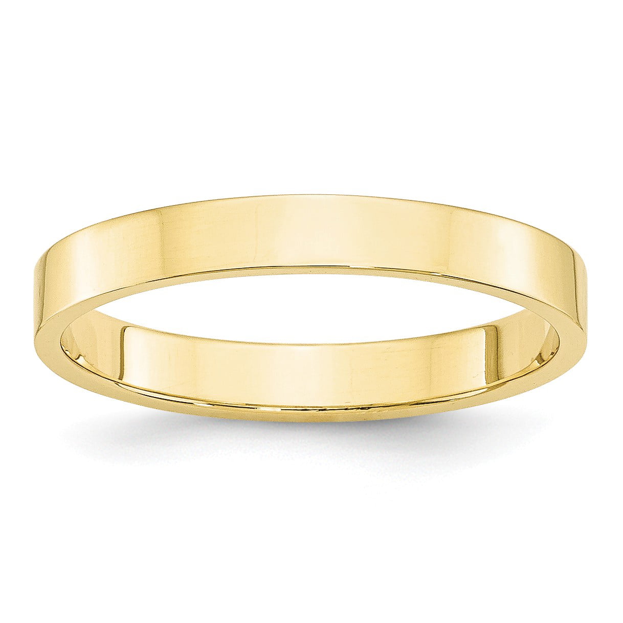 Size 10.5 Bonyak Jewelry 10k Yellow Gold 1.5 mm Flat Band