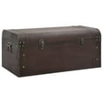 thumbnail image 3 of vidaXL Treasure Chest with Latches Toy Box Living Room Dark Brown Plywood, 3 of 31