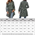 thumbnail image 2 of Camisa Abrigos a cuadros con botones para mujer, camisas casuales de manga larga, cómodas camisas de primavera y otoño, Tops Ygjytge Verde T S para Mujer, 2 of 6