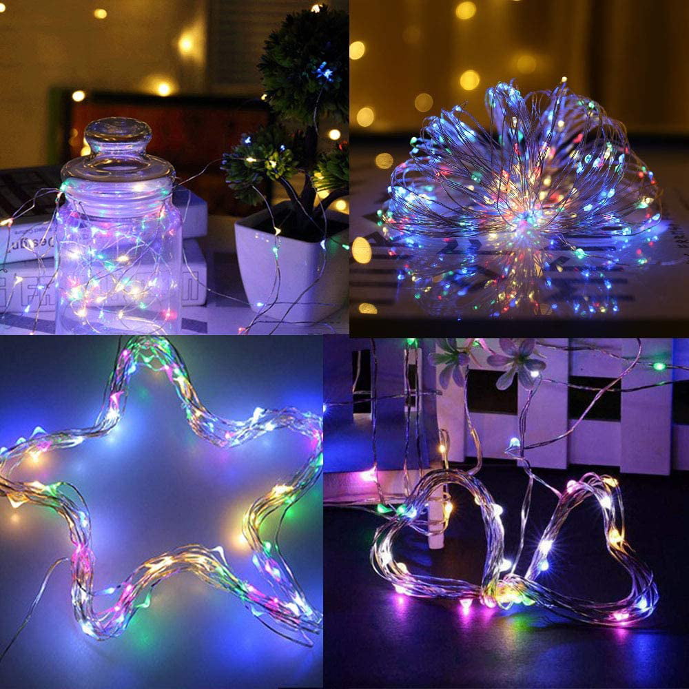 Waterproof 20 LED String Copper Wire Fairy Lights Battery Powered 6.5 ft 2M Xmas 