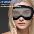 thumbnail image 3 of Máscara para dormir de tela suave y transpirable, espuma viscoelástica con diseño de orificio de aire para hombres y mujeres, correa de hebilla ajustable que bloquea completamente la luz (negro), 3 of 7