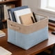 thumbnail image 5 of Organizador de cestas para almacenamiento de telas 14,96x11,02x9,45in Gris Azul, Verde Marrón Plegable de Juguetes, Organizador de ropa de lino Estantería de almacenamiento Tote de almacenamiento, 5 of 6