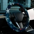 thumbnail image 6 of Christmas Snowflakes 14.5 Inch Printing PVC Leather Steering Wheel Cover Car Wheel Covers Auto Accessories, 6 of 6